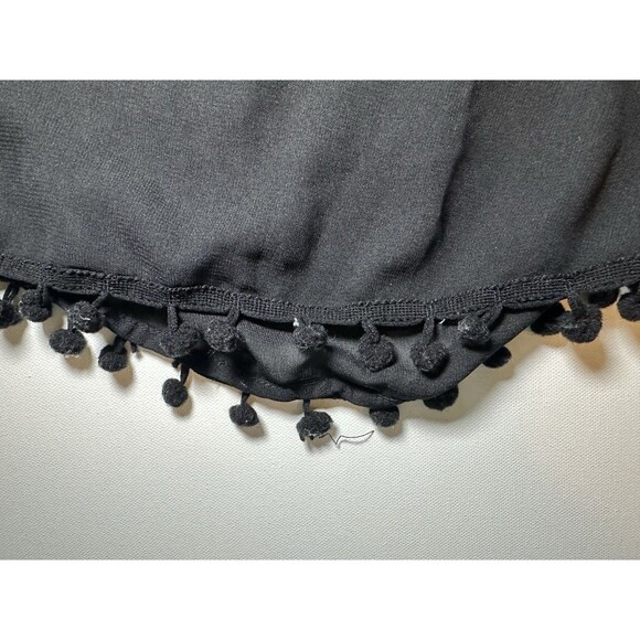 Club Z Collection Black Pom Pom Sheer‎ Swim Cover-Up Short Sleeve MEDIUM - Picture 7 of 13